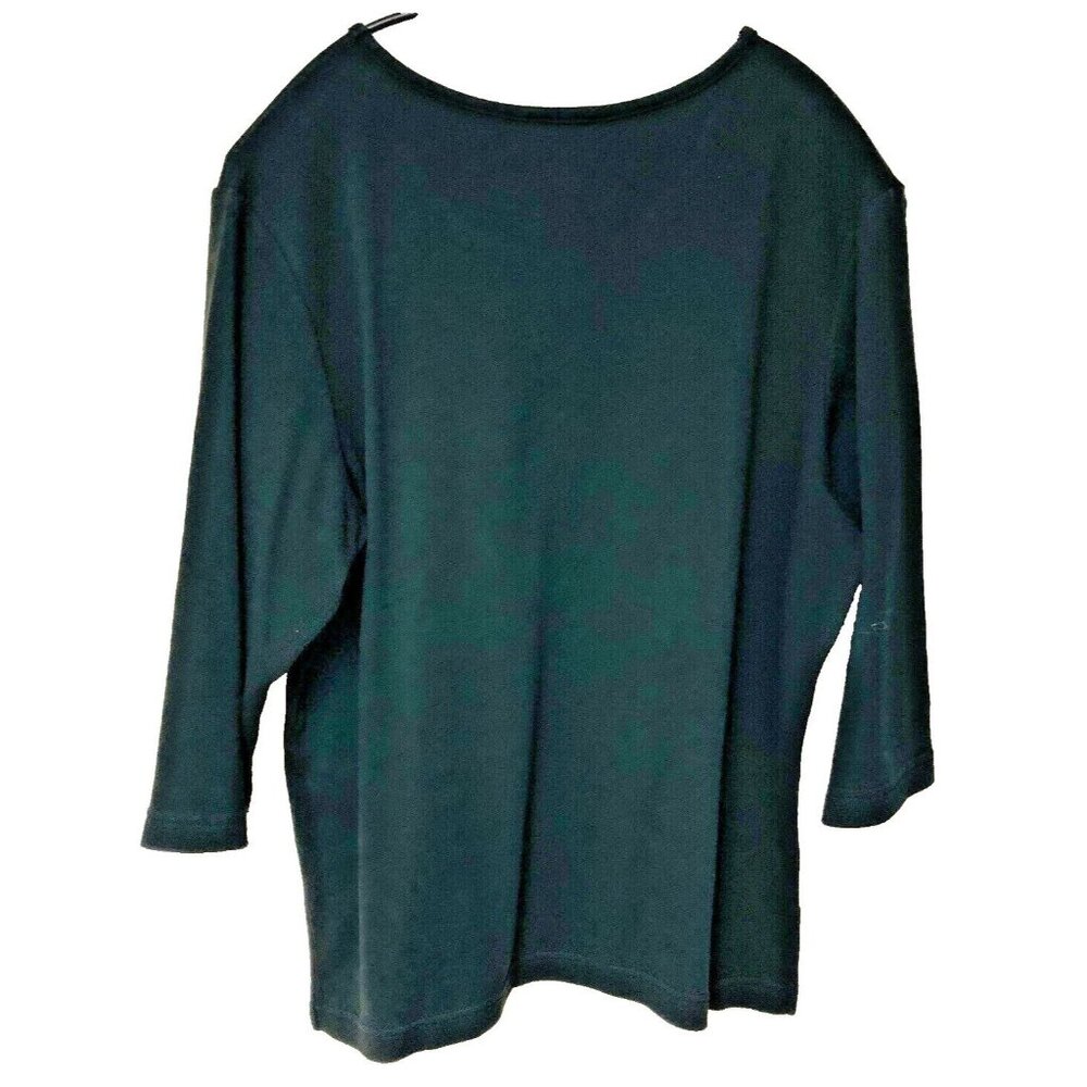 Quacker‎ Factory Sequin Star T-shirt Black Casual Celestial Whimsigoth Womens M - Picture 3 of 4